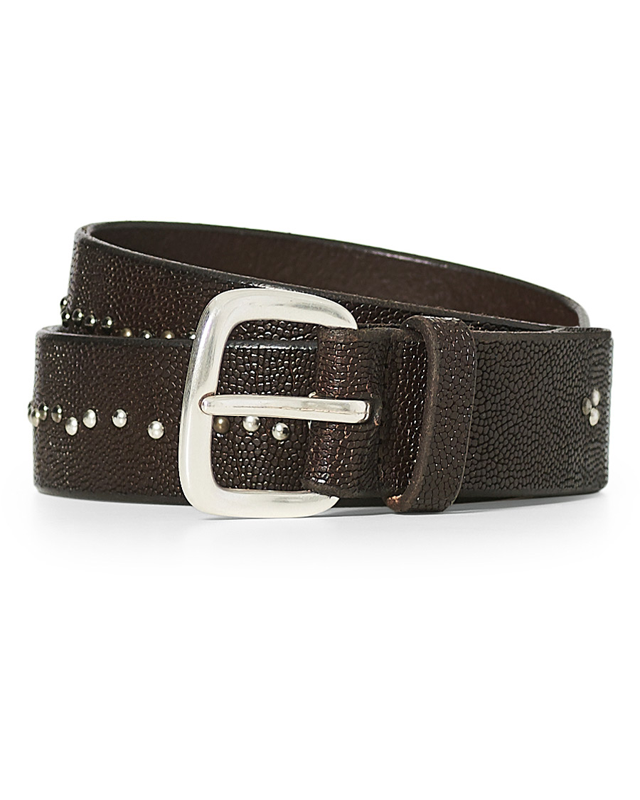 Homme | Orciani Grained Nit Belt 3,5 cm Dark Brown | Orciani | Grained Nit Belt 3,5 cm Dark Brown