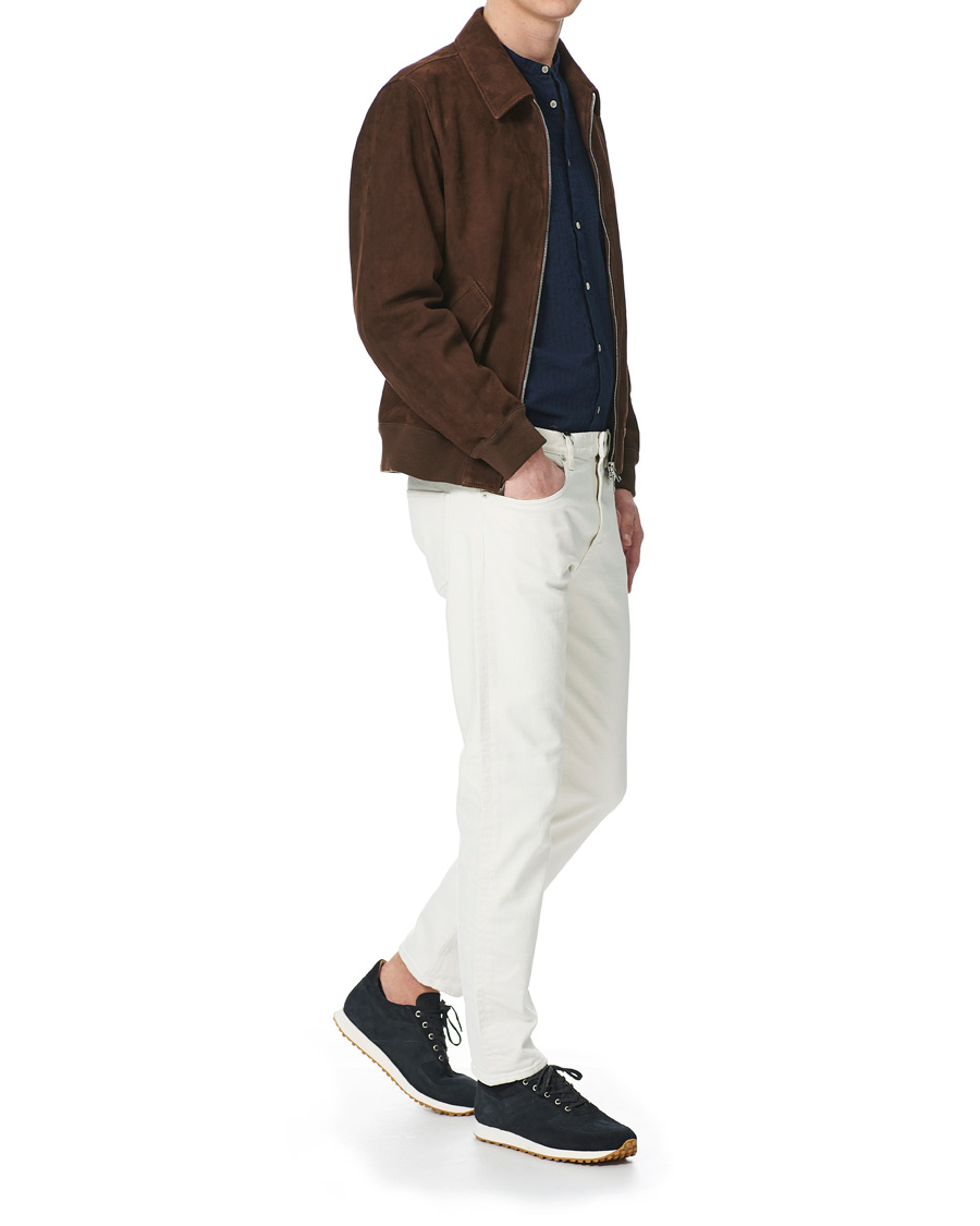 Homme | Chemises | Massimo Alba | Noto Guru Collar Shirt Dark Blue