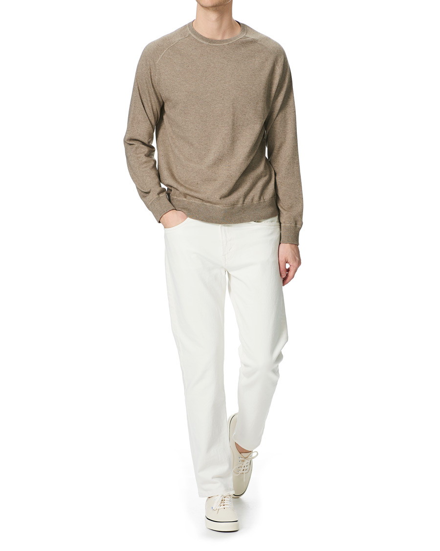 Homme | Pulls Et Tricots | Massimo Alba | Sport Cotton/Cashmere Raglan Pullover Taupe