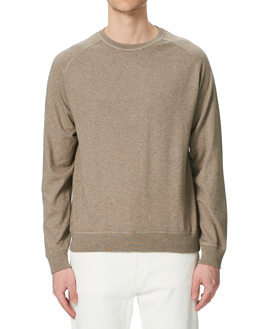 Homme | Pulls Et Tricots | Massimo Alba | Sport Cotton/Cashmere Raglan Pullover Taupe