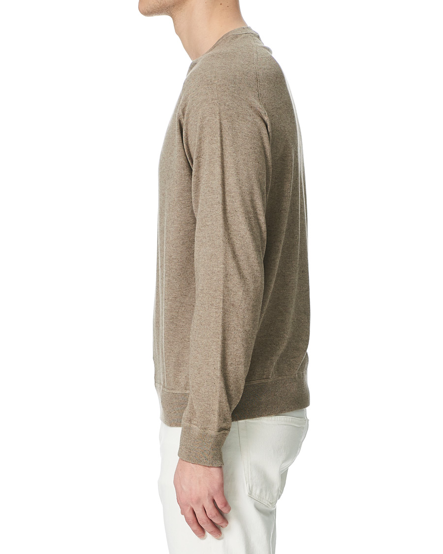 Homme | Pulls Et Tricots | Massimo Alba | Sport Cotton/Cashmere Raglan Pullover Taupe