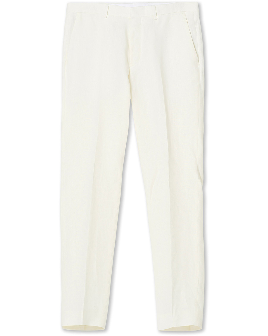 Homme | Pantalons | Tiger of Sweden | Thodd Linen Suit Trousers Cream