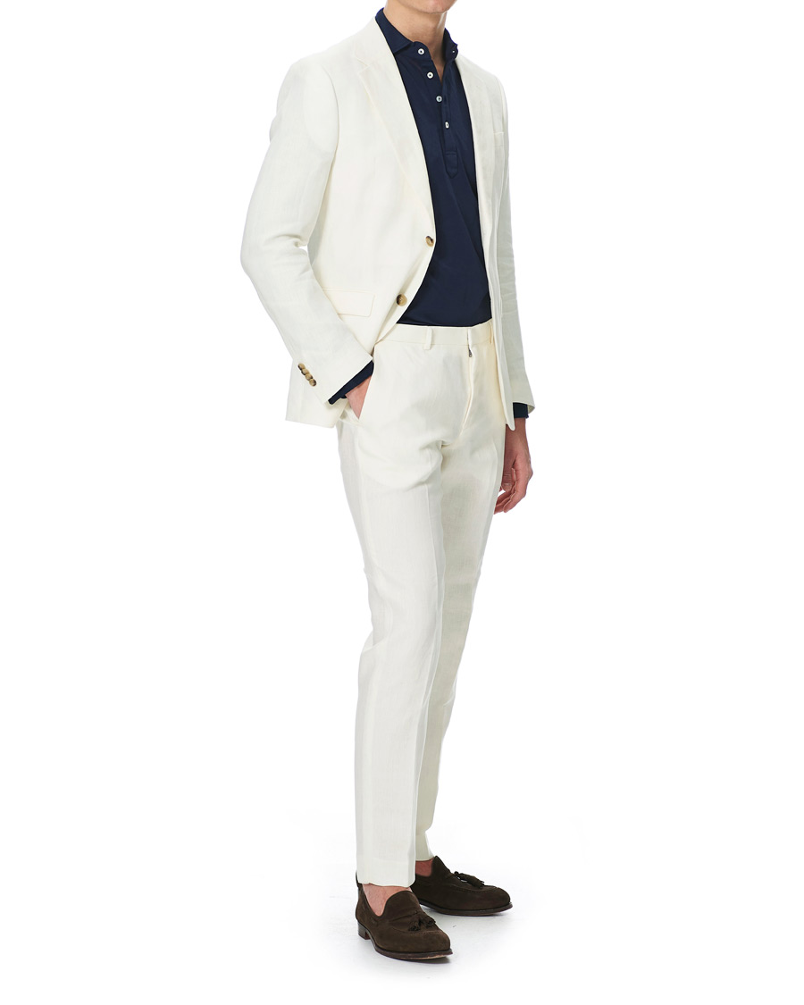Homme | Pantalons | Tiger of Sweden | Thodd Linen Suit Trousers Cream