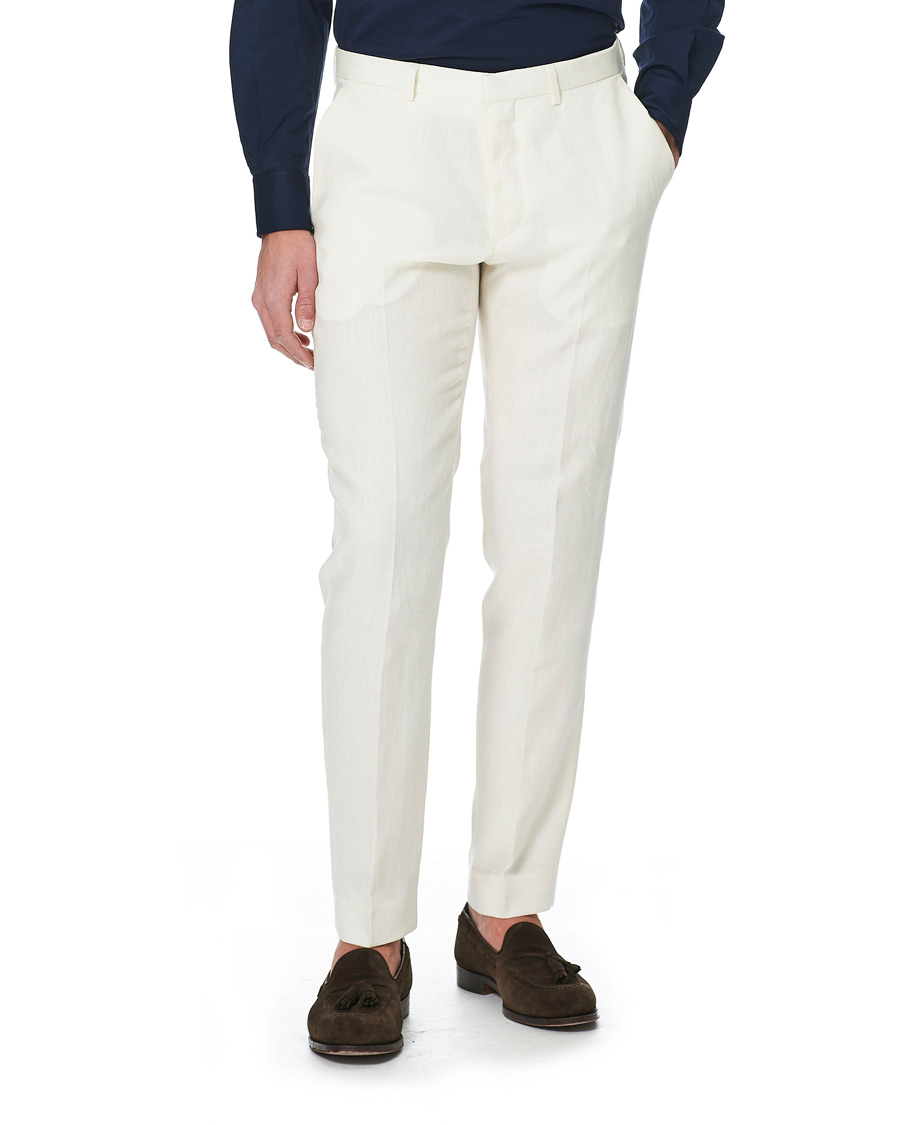 Homme | Pantalons | Tiger of Sweden | Thodd Linen Suit Trousers Cream
