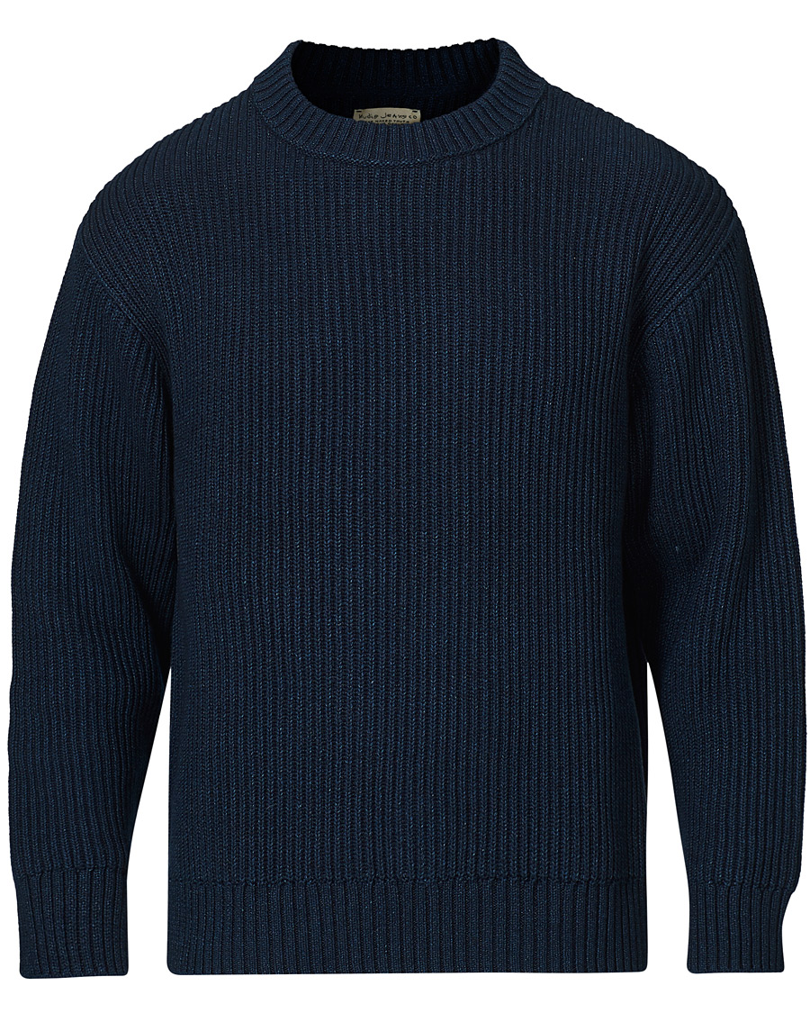 Homme | Pulls Et Tricots | Nudie Jeans | Frank Chunky Rib Sweater Indigo