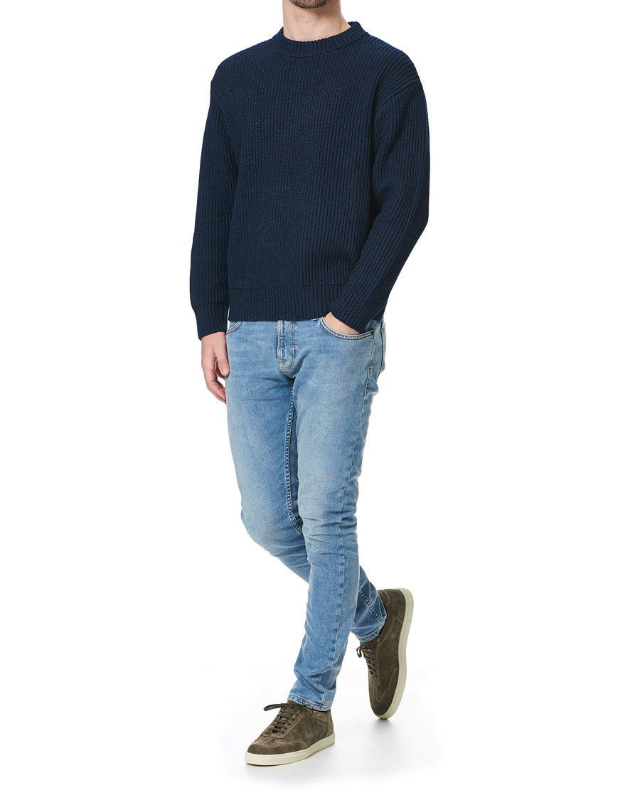 Homme | Pulls Et Tricots | Nudie Jeans | Frank Chunky Rib Sweater Indigo