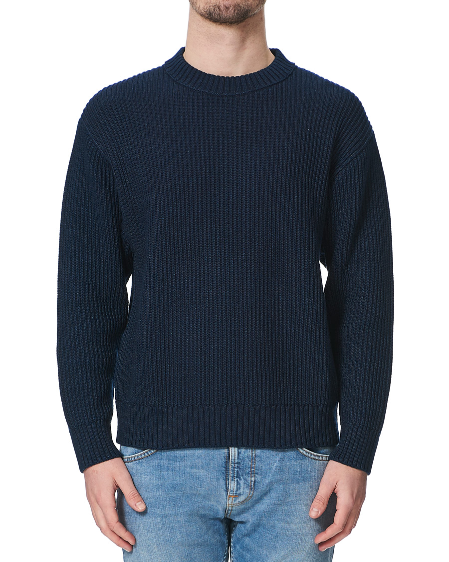 Homme | Pulls Et Tricots | Nudie Jeans | Frank Chunky Rib Sweater Indigo