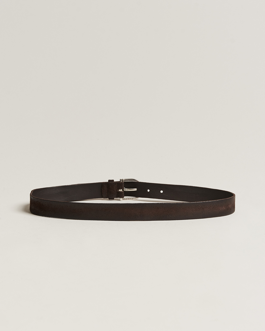 Homme | Orciani Handmade Suede Belt 3 cm Testa Di Moro | Orciani | Handmade Suede Belt 3 cm Testa Di Moro