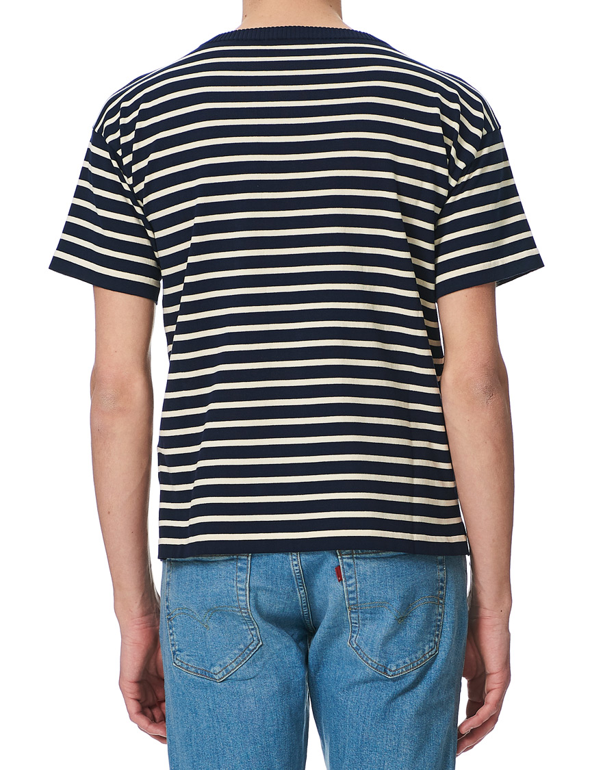 Homme | T-shirts | Andersen-Andersen | Boatsman Short Sleeve Tee Navy/Off White