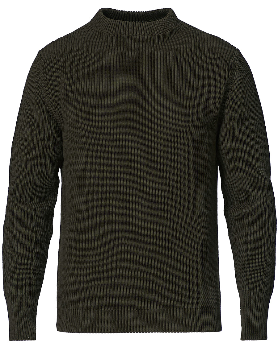 Homme | Pulls Et Tricots | Andersen-Andersen | Organic Cotton Crew Neck Hunting Green