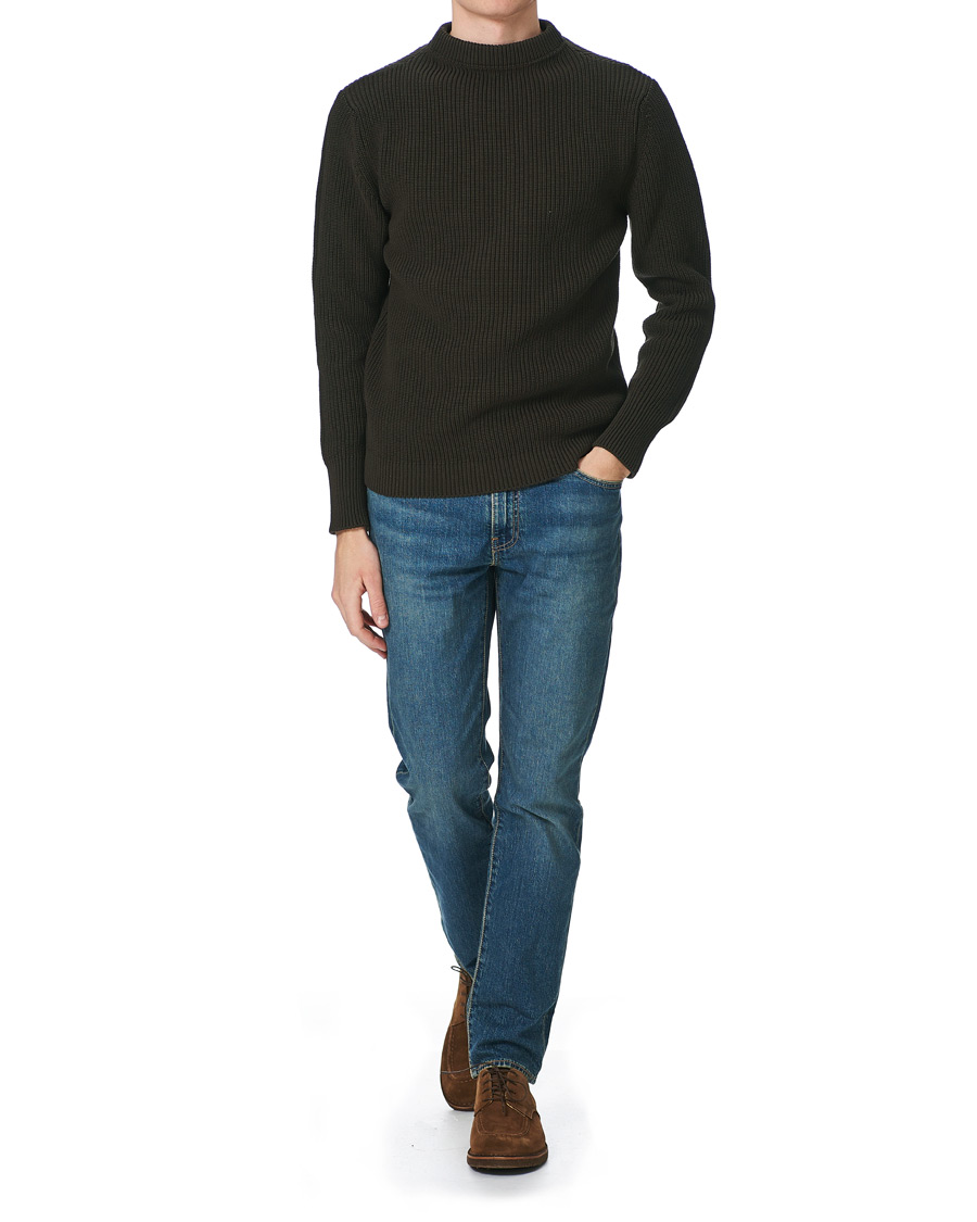 Homme | Pulls Et Tricots | Andersen-Andersen | Organic Cotton Crew Neck Hunting Green