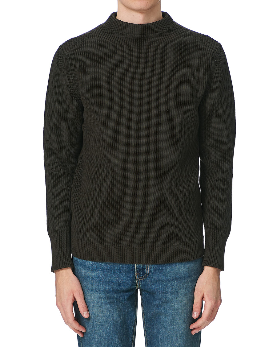 Homme | Pulls Et Tricots | Andersen-Andersen | Organic Cotton Crew Neck Hunting Green