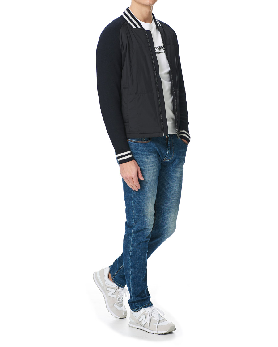 Homme | Manteaux Et Vestes | Emporio Armani | Blouson Hybrid Jacket Blue Navy