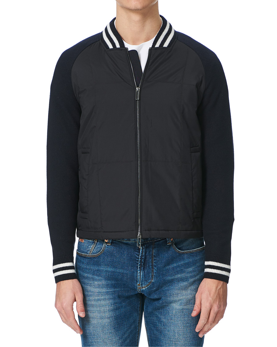 Homme | Manteaux Et Vestes | Emporio Armani | Blouson Hybrid Jacket Blue Navy