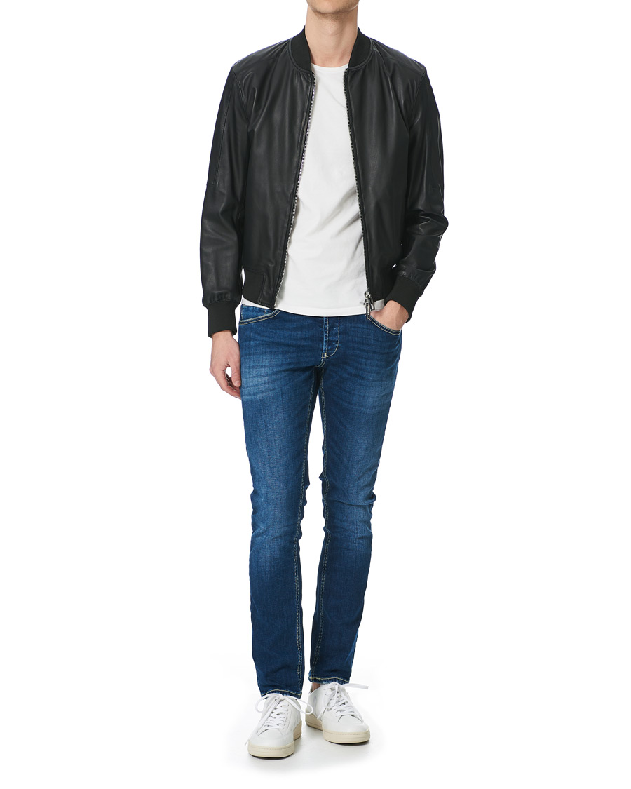 Homme | Manteaux Et Vestes | Emporio Armani | Leather Bomber Jacket Black