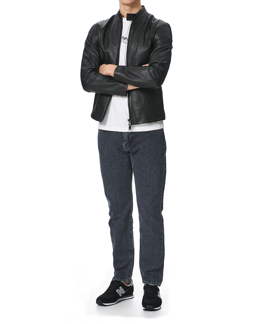 Homme | Manteaux Et Vestes | Emporio Armani | Leather Jacket Black