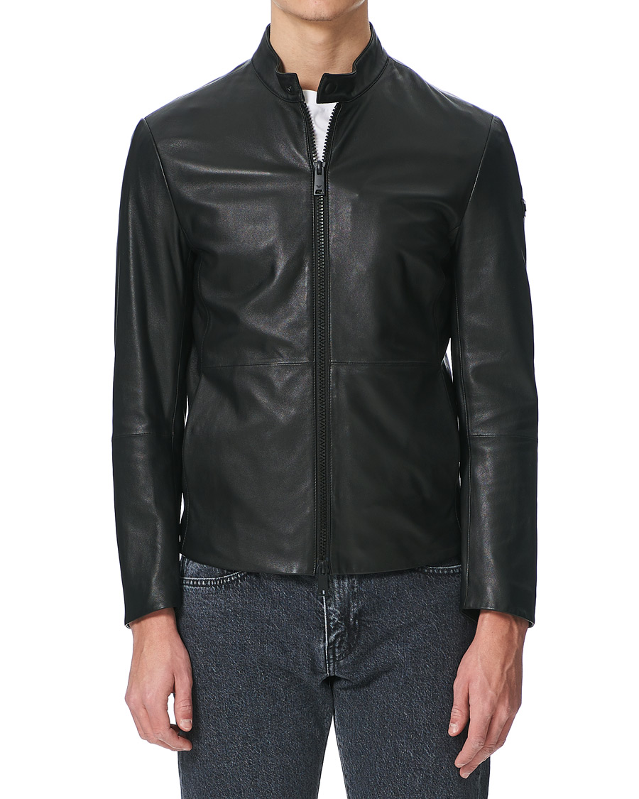Homme | Manteaux Et Vestes | Emporio Armani | Leather Jacket Black