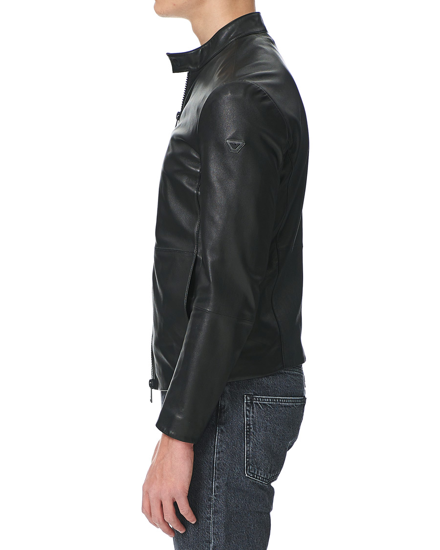 Homme | Manteaux Et Vestes | Emporio Armani | Leather Jacket Black