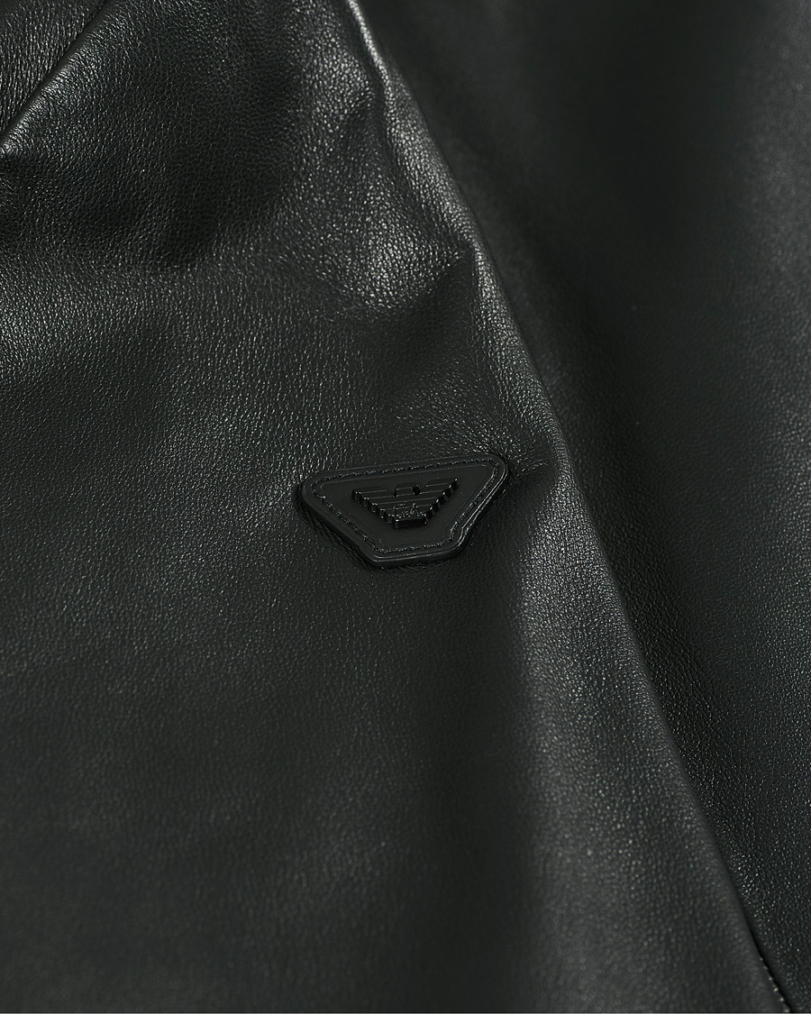 Homme | Manteaux Et Vestes | Emporio Armani | Leather Jacket Black
