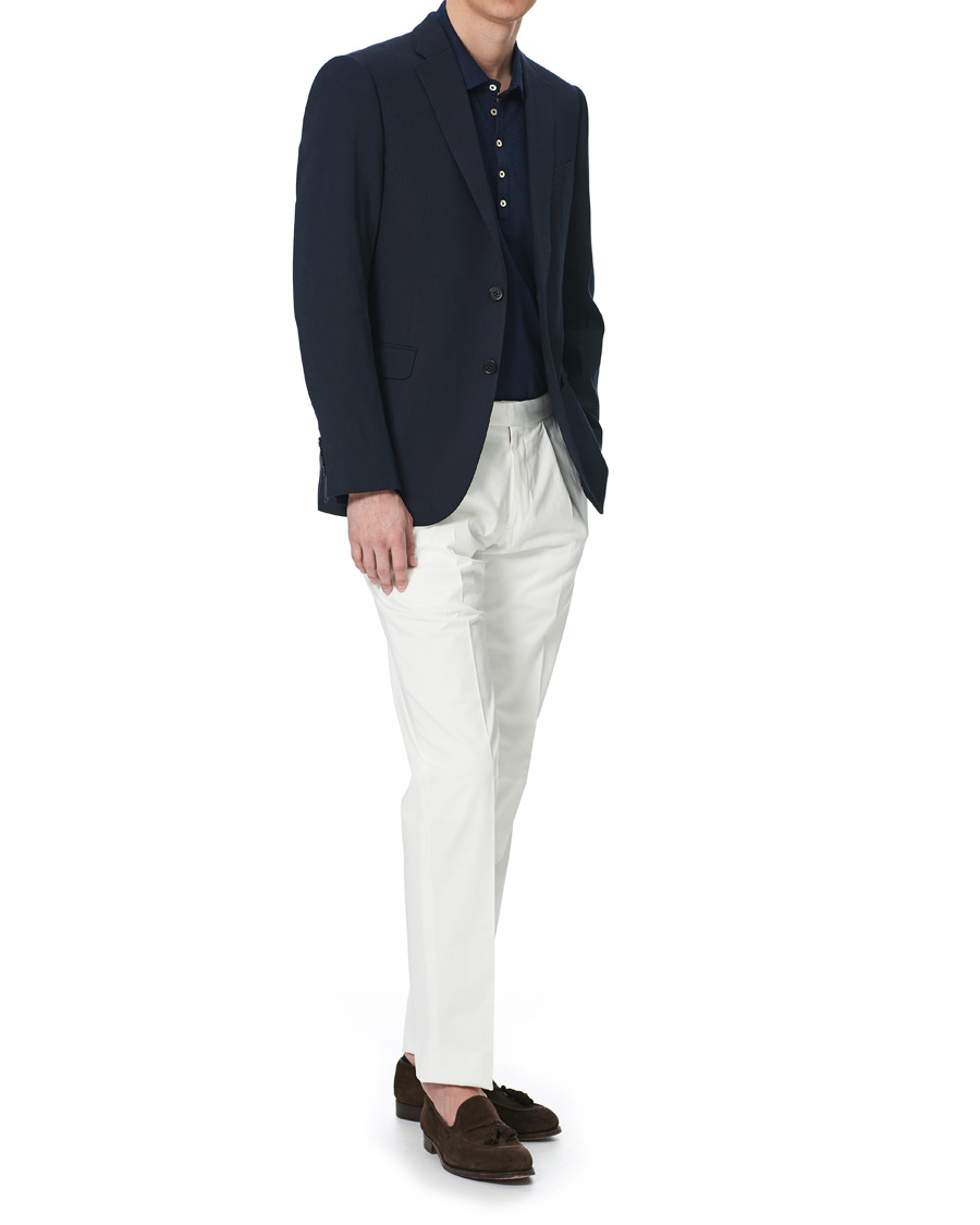 Homme | Blazers | Emporio Armani | Slim Fit Techno Linen Stretch Blazer Navy
