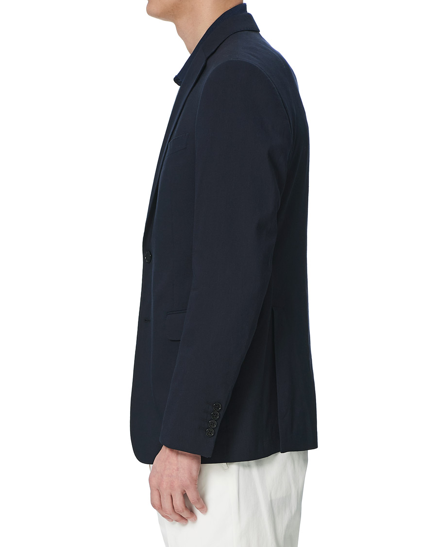 Homme | Blazers | Emporio Armani | Slim Fit Techno Linen Stretch Blazer Navy