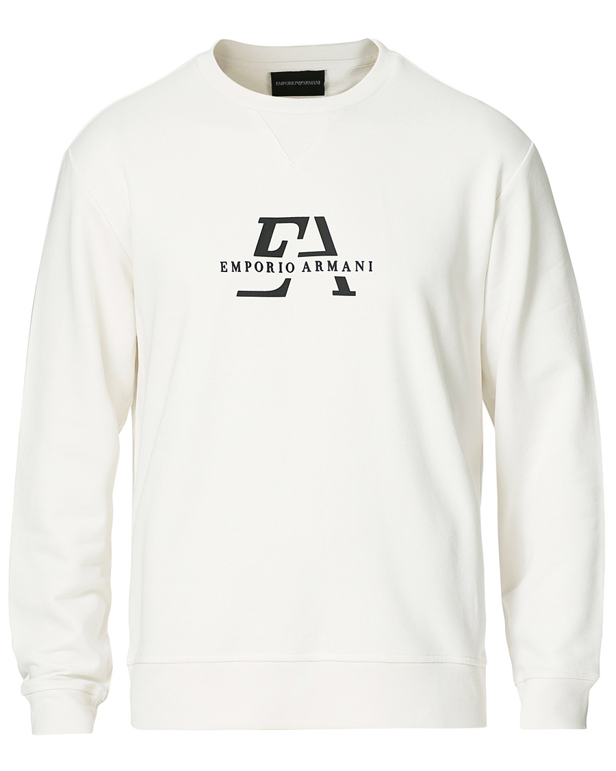 Heren | Truien | Emporio Armani | Logo Crew Neck Sweatshirt White
