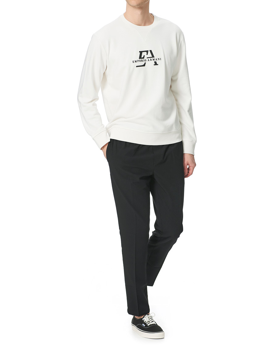 Heren | Truien | Emporio Armani | Logo Crew Neck Sweatshirt White