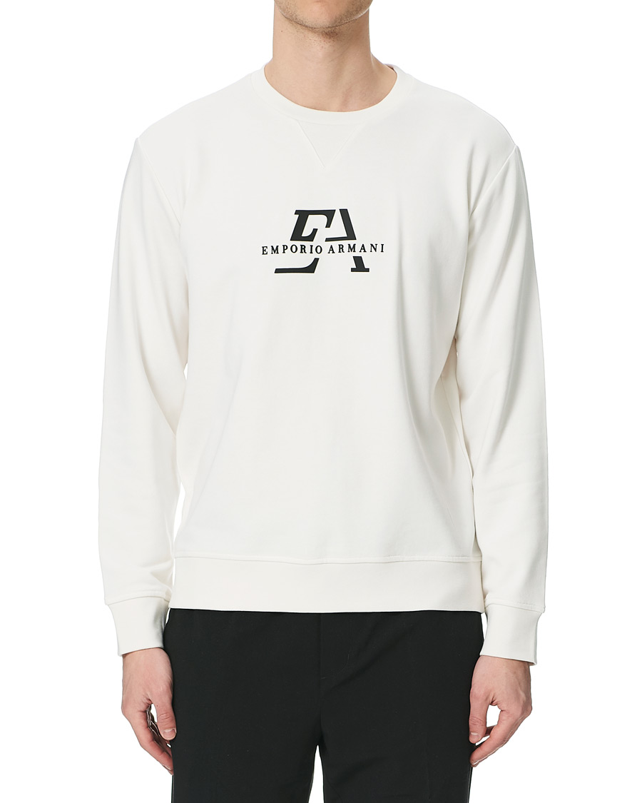 Heren | Truien | Emporio Armani | Logo Crew Neck Sweatshirt White