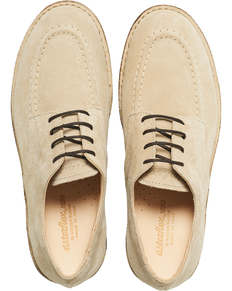 Homme | Astorflex Carlflex Moc Toe Derby Sand Suede | Astorflex | Carlflex Moc Toe Derby Sand Suede