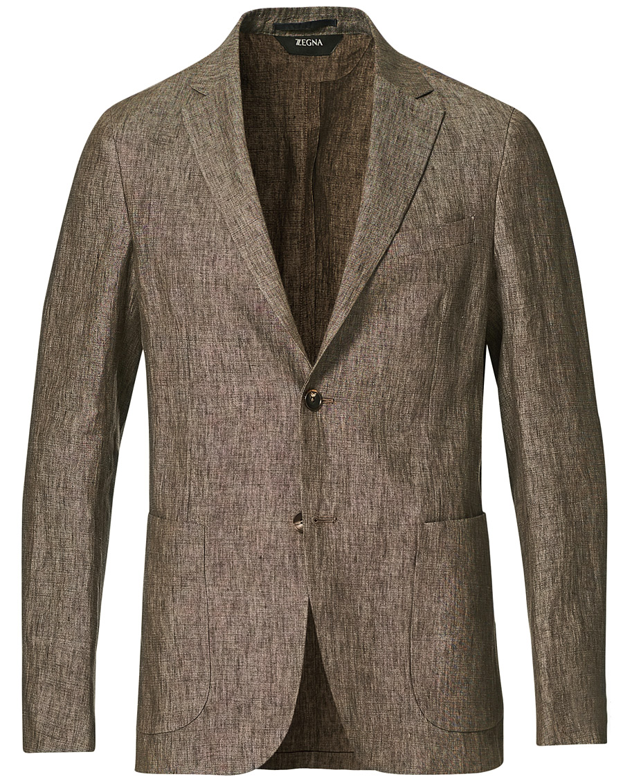 Heren | Blazers | Z Zegna | Linen Unlined Blazer Brown