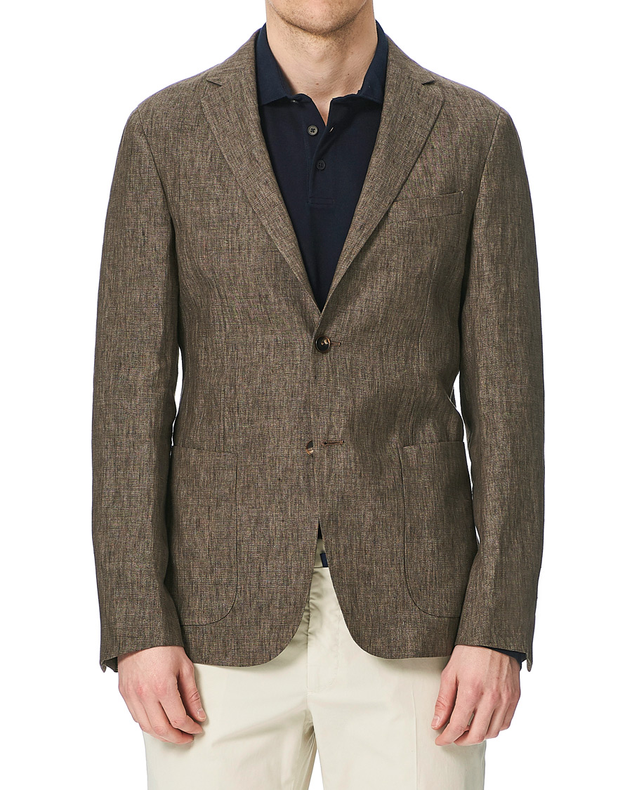 Heren | Blazers | Z Zegna | Linen Unlined Blazer Brown