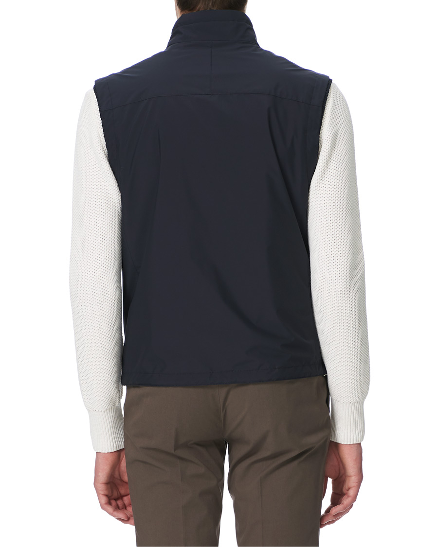 Homme | Manteaux Et Vestes | Ermenegildo Zegna | Stratos Waterrepellent Microfiber Gilet Navy