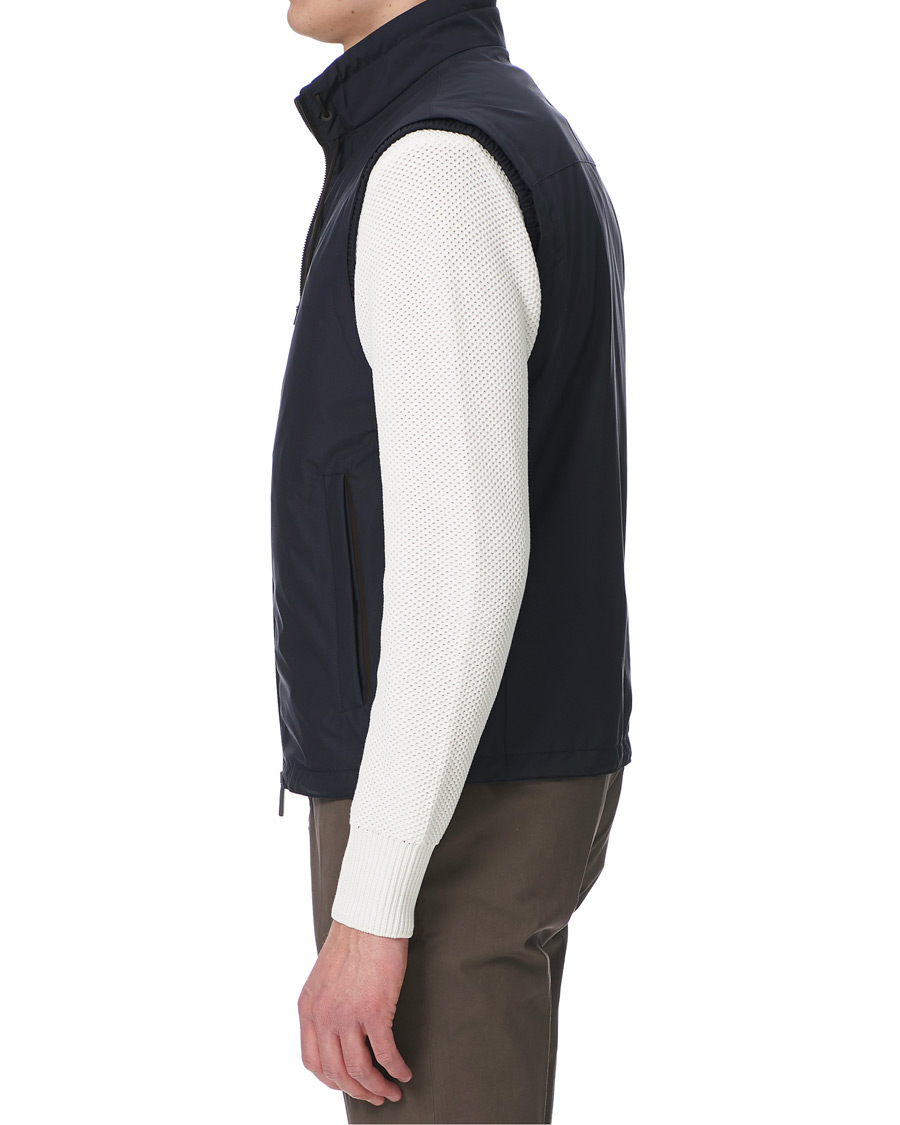 Homme | Manteaux Et Vestes | Ermenegildo Zegna | Stratos Waterrepellent Microfiber Gilet Navy