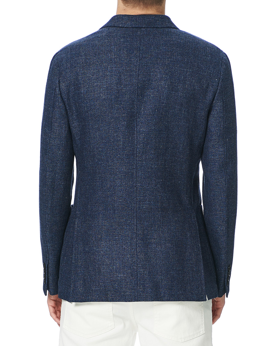 Homme | Blazers | Ermenegildo Zegna | Unconstructed Linen Blazer Dark Blue