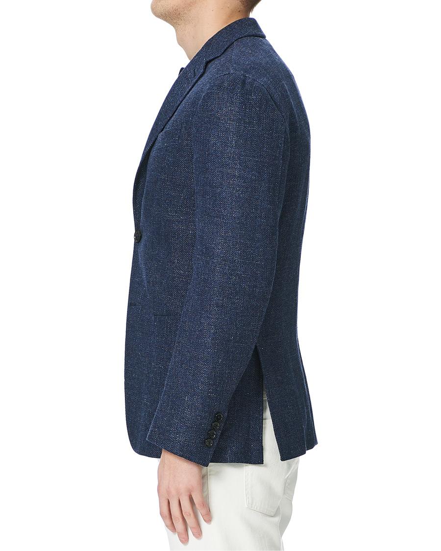 Homme | Blazers | Ermenegildo Zegna | Unconstructed Linen Blazer Dark Blue