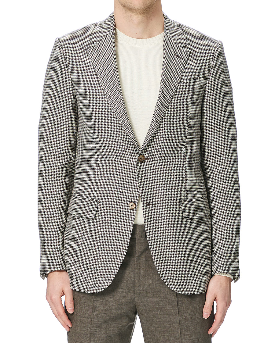 Homme | Blazers | Ermenegildo Zegna | Linen/Silk Houndstooth Blazer Sand