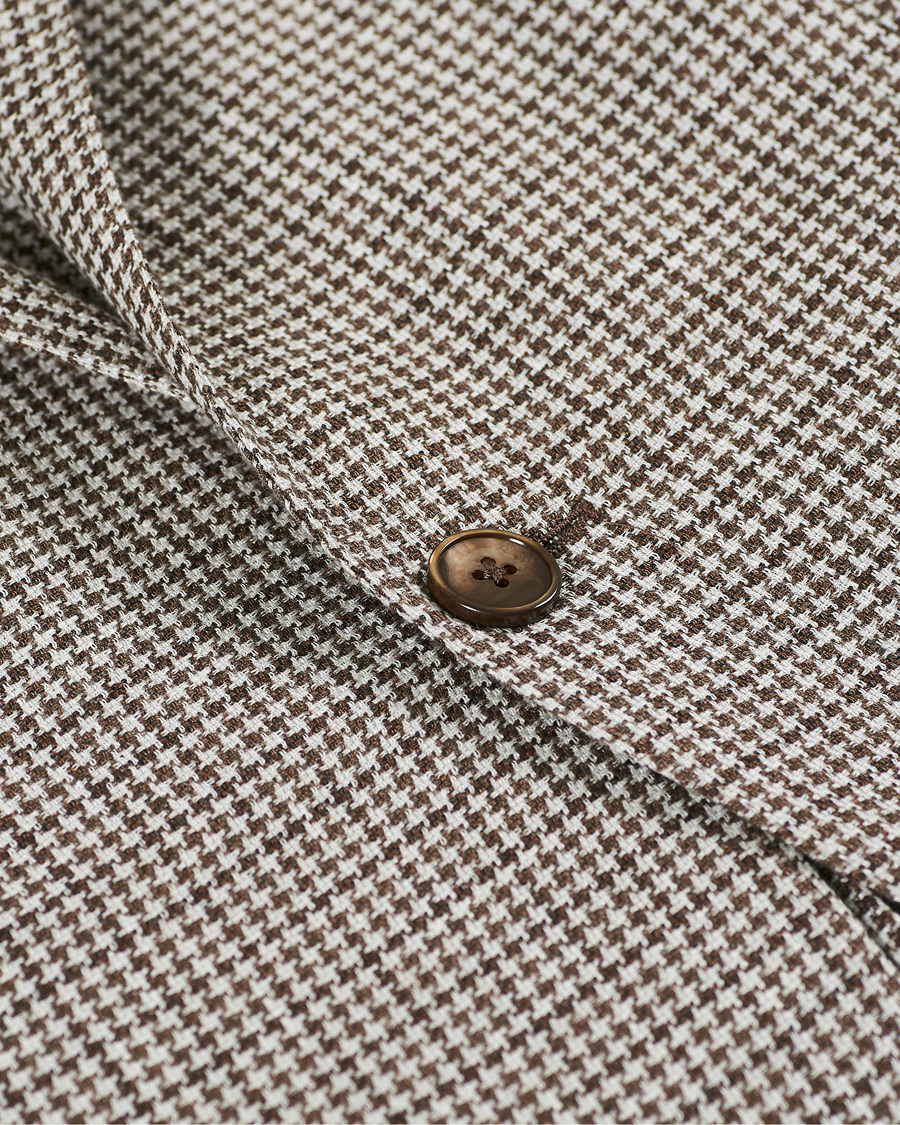 Homme | Blazers | Ermenegildo Zegna | Linen/Silk Houndstooth Blazer Sand