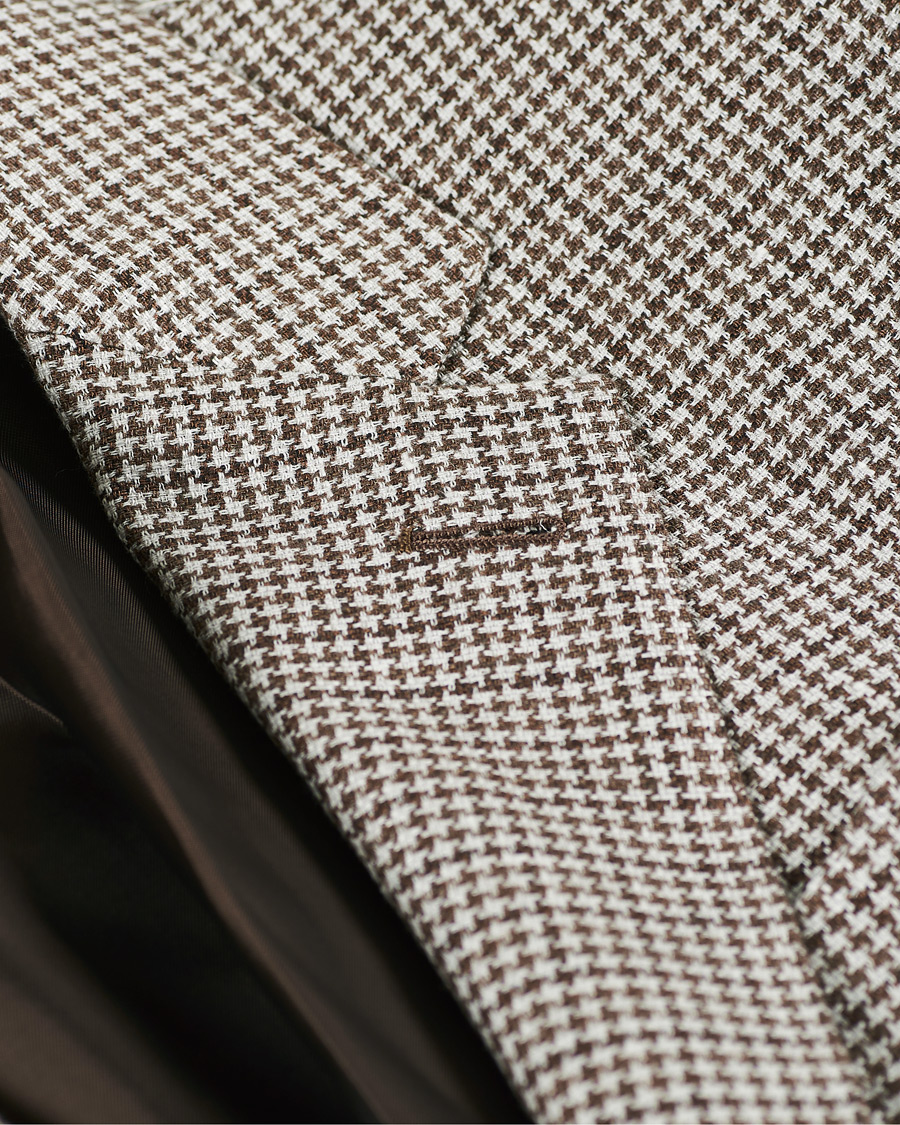 Homme | Blazers | Ermenegildo Zegna | Linen/Silk Houndstooth Blazer Sand