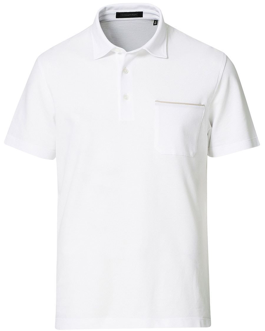 Homme | Polos | Ermenegildo Zegna | Pocket Short Sleeve Polo White