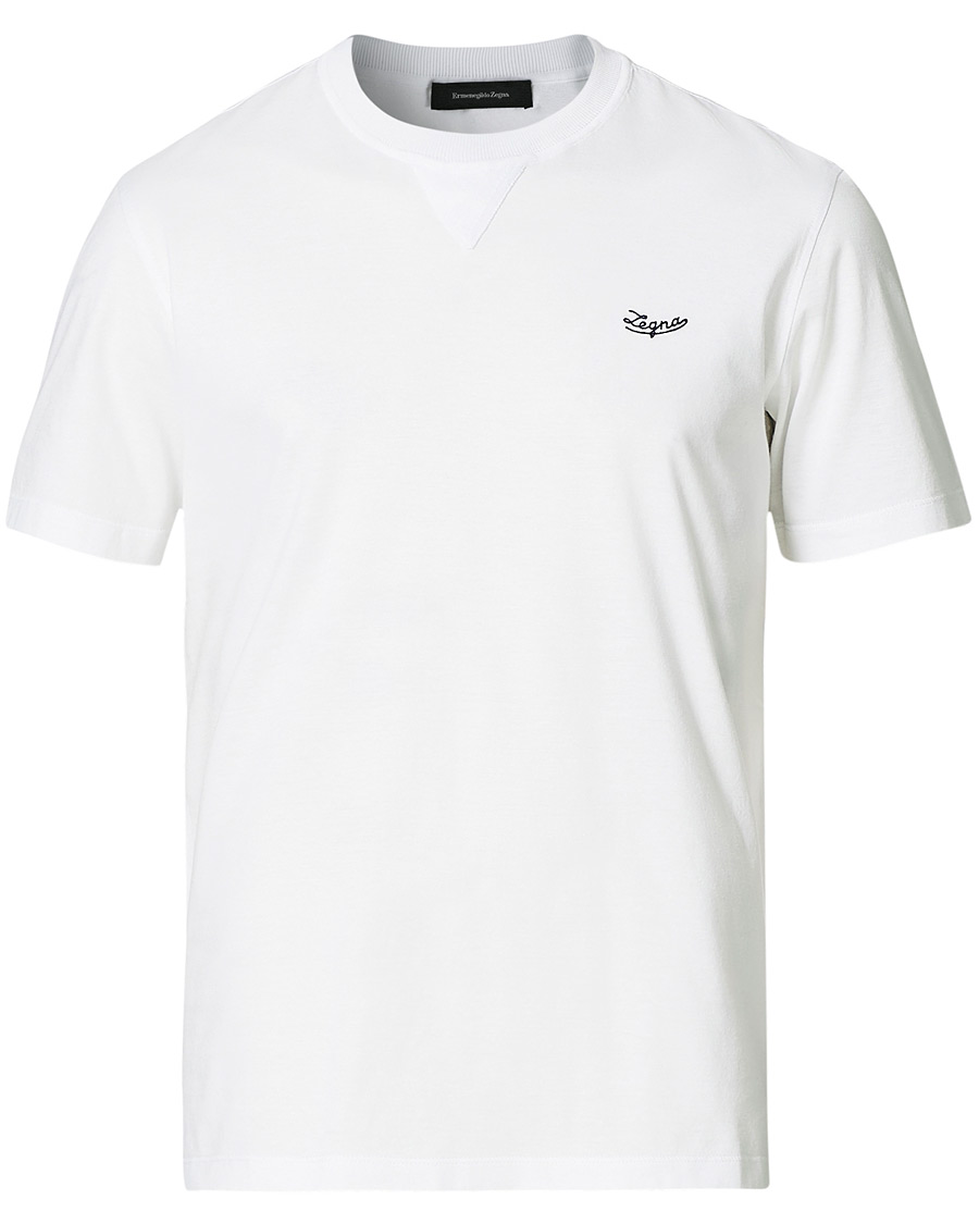 Homme | T-shirts | Ermenegildo Zegna | Short Sleeve Logo Tee White