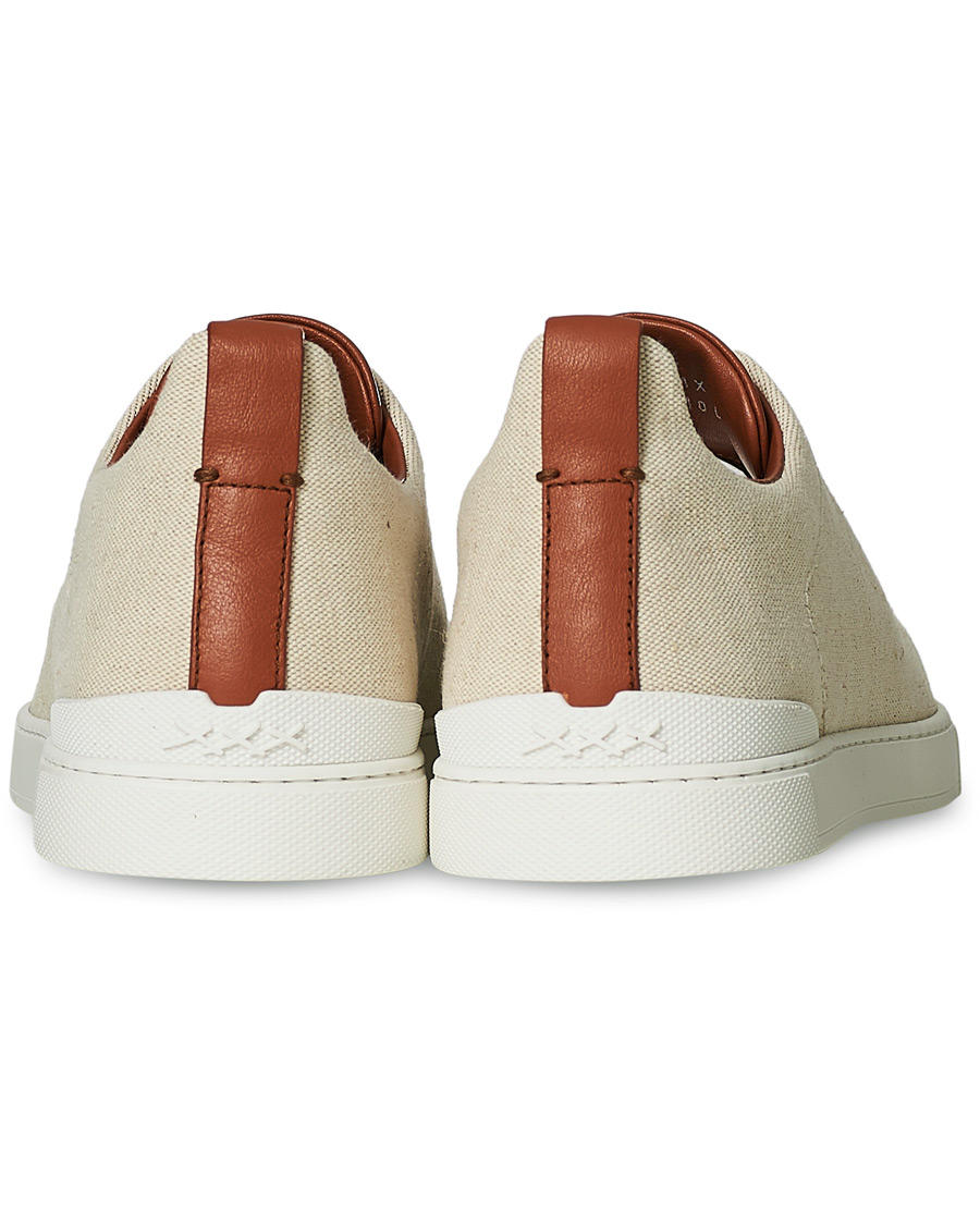 Homme | Ermenegildo Zegna Triple Stitch Elasticated Sneakers White | Ermenegildo Zegna | Triple Stitch Elasticated Sneakers White