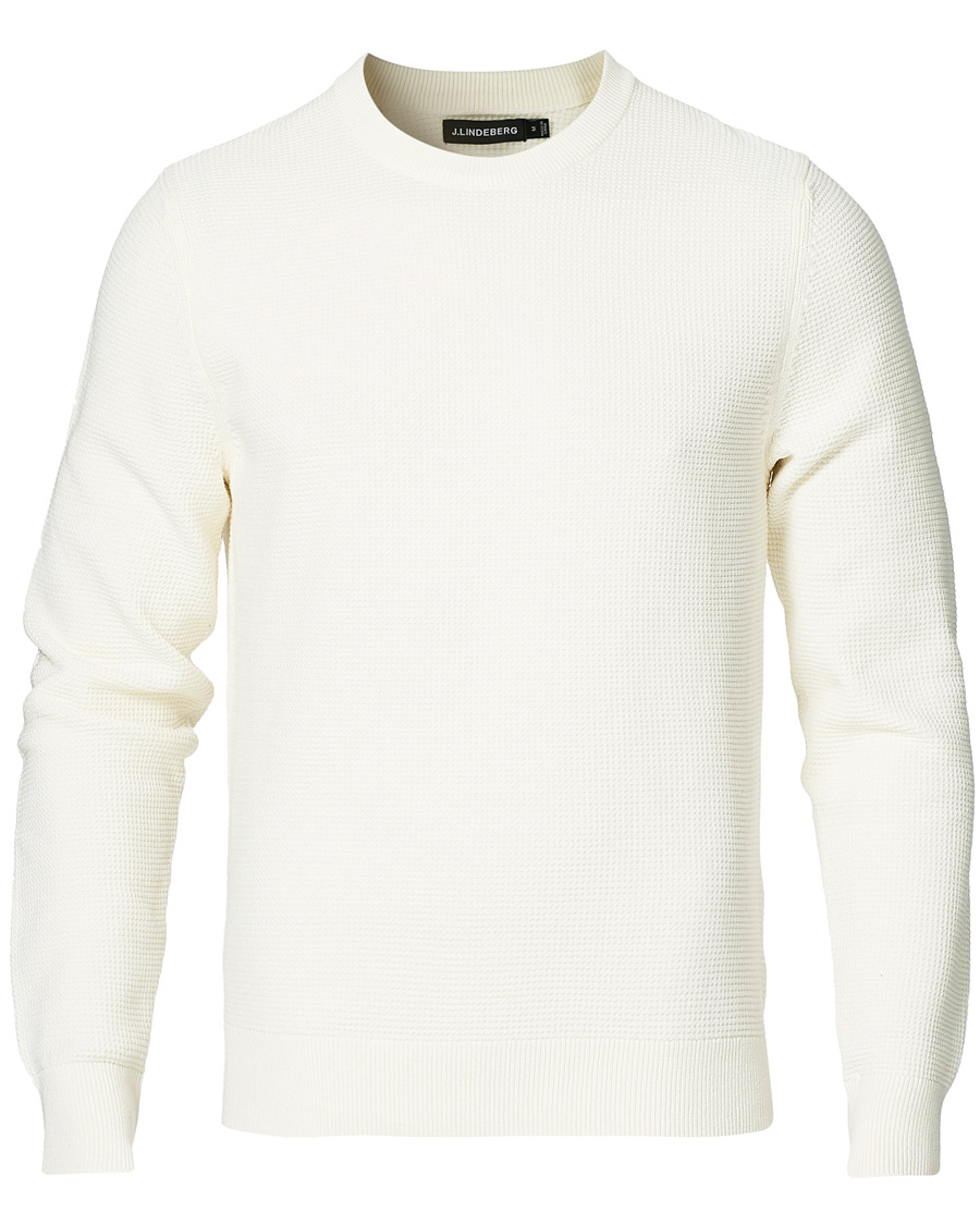 Homme | Pulls Et Tricots | J.Lindeberg | Andy Structure Crew Neck Cloud White