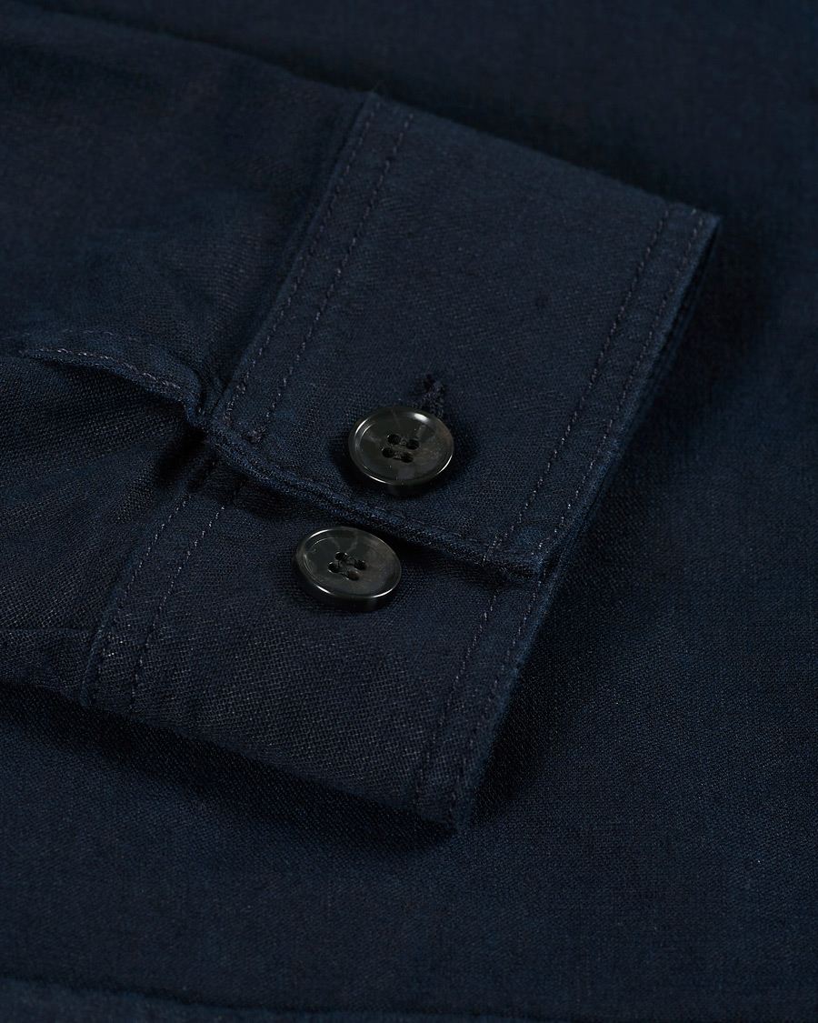 Homme | Chemises | J.Lindeberg | Eric Linen/Cotton Overshirt Navy