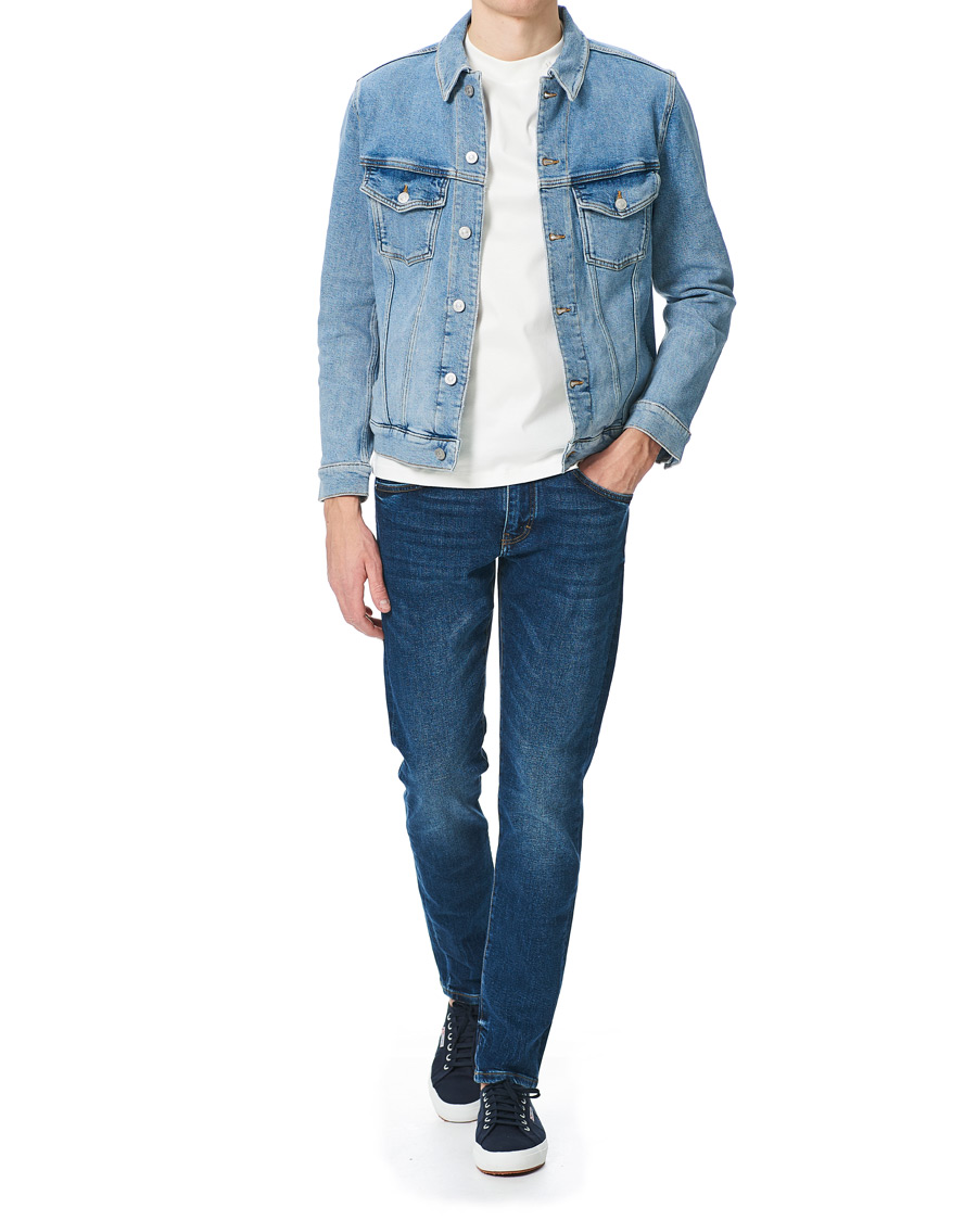 Heren | Jassen | J.Lindeberg | Ran Sky Wash Stretch Denim Jacket Light Blue