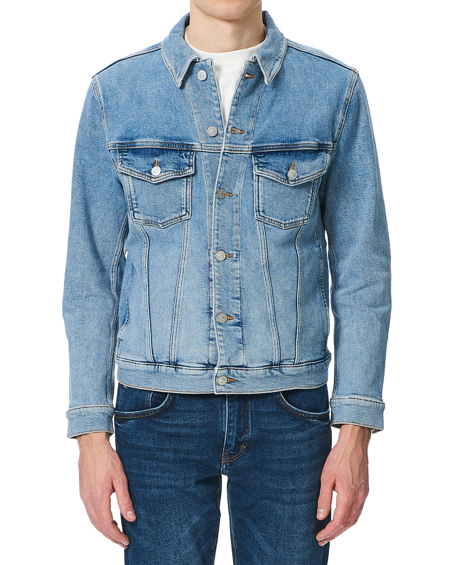 Heren | Jassen | J.Lindeberg | Ran Sky Wash Stretch Denim Jacket Light Blue