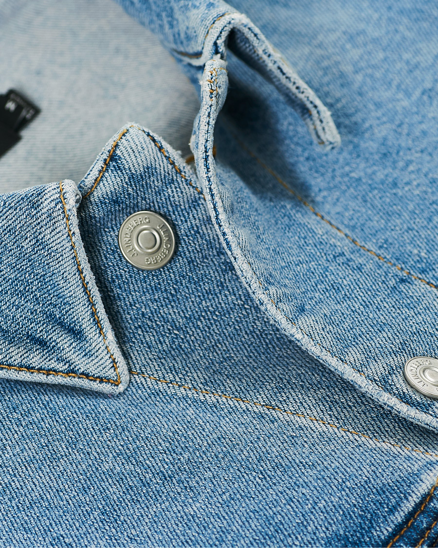 Heren | Jassen | J.Lindeberg | Ran Sky Wash Stretch Denim Jacket Light Blue