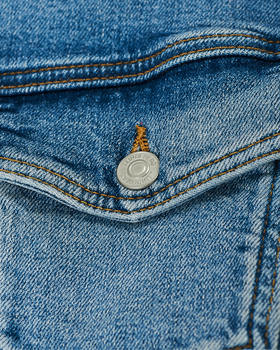 Heren | Jassen | J.Lindeberg | Ran Sky Wash Stretch Denim Jacket Light Blue