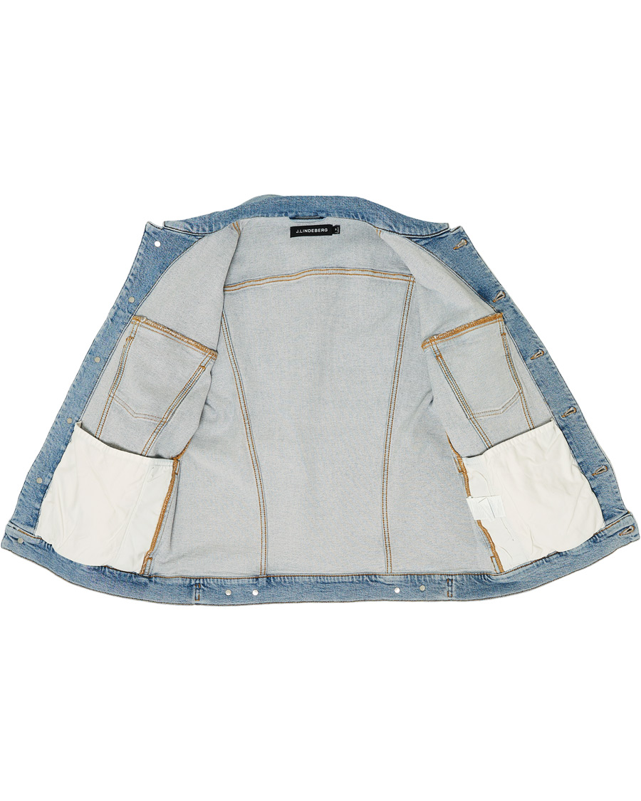 Heren | Jassen | J.Lindeberg | Ran Sky Wash Stretch Denim Jacket Light Blue