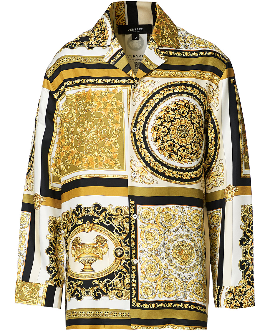 Homme | Chemises | Versace | Silk Twill Shirt White/Gold