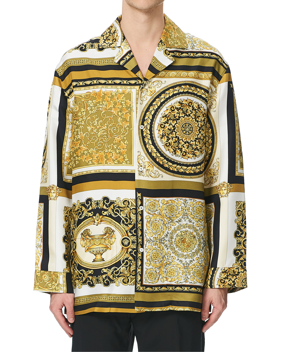 Homme | Chemises | Versace | Silk Twill Shirt White/Gold